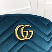 GUCCI GG Marmont Matelasse Belt Bag Blue 476434  - 3