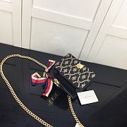 GUCCI Black Leather Sylvie Mini Chain Bag 431666 - 3