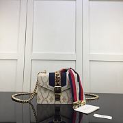 GUCCI White Leather Sylvie Mini Chain Bag 431666  - 1