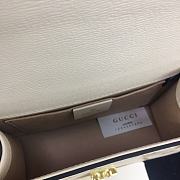 GUCCI White Leather Sylvie Mini Chain Bag 431666  - 5