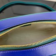 GUCCI GG Marmont Shoulder Bag Blue Leather Purse 447632 - 3