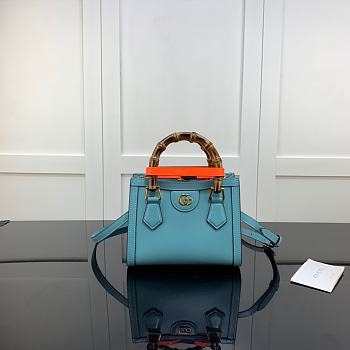 Gucci Diana mini tote bag blue 665661 20cm