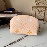 LV Cosmetic Pouch Monogram Empreinte Leather Beige M80502  - 3