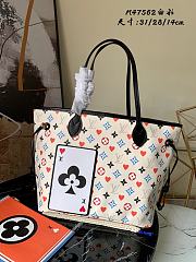 LV Game On Neverfull MM M57462 White Size 31 x 28 x 14 cm - 1