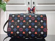 LV Game On Speedy Bandoulière 25 Autres Toiles Monogram in Black M57466  - 3