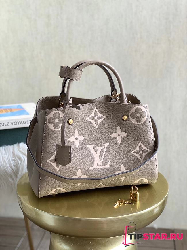 LV Crafty Montaigne MM M41048 Gray  - 1