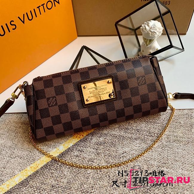 LV Damier Ebene Eva Chain Bag N55213  - 1