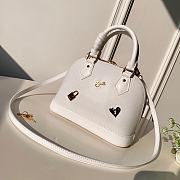 LV Love Lock Alma BB Top Handle in Epi Leather M52885 White  - 4