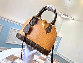 LV Alma BB Bag in Brown Epi Leather and Monogram M40302 
