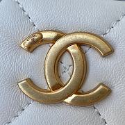 Chanel Lambskin Clutch Top Handle Bag with Pearl Handle AS2609 White 2021  - 2
