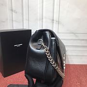 YSL Saint Laurent Black Grain De Poudre Envelope Bag 2818  - 3