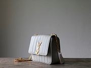 YSL Saint Laurent Large Vicky Bag in Patent Leather 532595 Gray  - 6