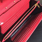 YSL Monogram V-Flap Large Tri-Quilt Envelope Chain Shoulder Bag 360450 Red  - 5
