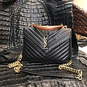 YSL Saint Laurent Medium Old School College Bag 500839 Black - 1