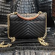 YSL Saint Laurent Medium Old School College Bag 500839 Black - 2