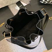 YSL Monogramme Bucket Bag In Canvas 568606 Black  - 6