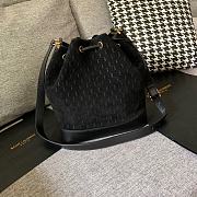 YSL Monogramme Bucket Bag In Canvas 568606 Black  - 3