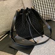 YSL Monogramme Bucket Bag In Canvas 568606 Black  - 1