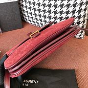 YSL Saint Laurent Logo Shoulder Bag 585007 HP41J Maroon - 2