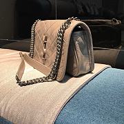 YSL Small Niki Chain Bag 504865 Gray  - 3