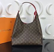 LV Flower Hobo Monogram Bag Red M43769  - 4