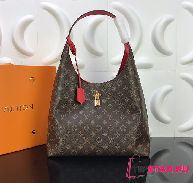 LV Flower Hobo Monogram Bag Red M43769  - 1