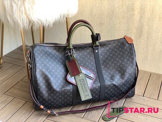 LV Monogram Eclipse Keepall Bandouliere 50 M56856  - 1