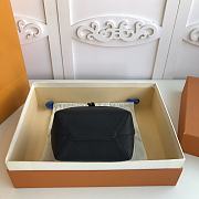 LV Grainy Calfskin Lockme Mini Backpack Black Gold Buckle M54573  - 3