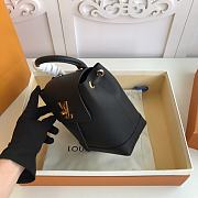 LV Grainy Calfskin Lockme Mini Backpack Black Gold Buckle M54573  - 2