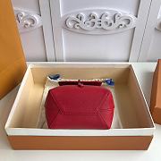 LV Grainy Calfskin Lockme Mini Backpack Red M54573 - 4