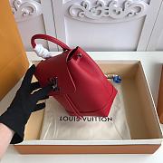 LV Grainy Calfskin Lockme Mini Backpack Red M54573 - 5