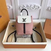 LV Grainy Calfskin Lockme Mini Backpack Pink M54573  - 1