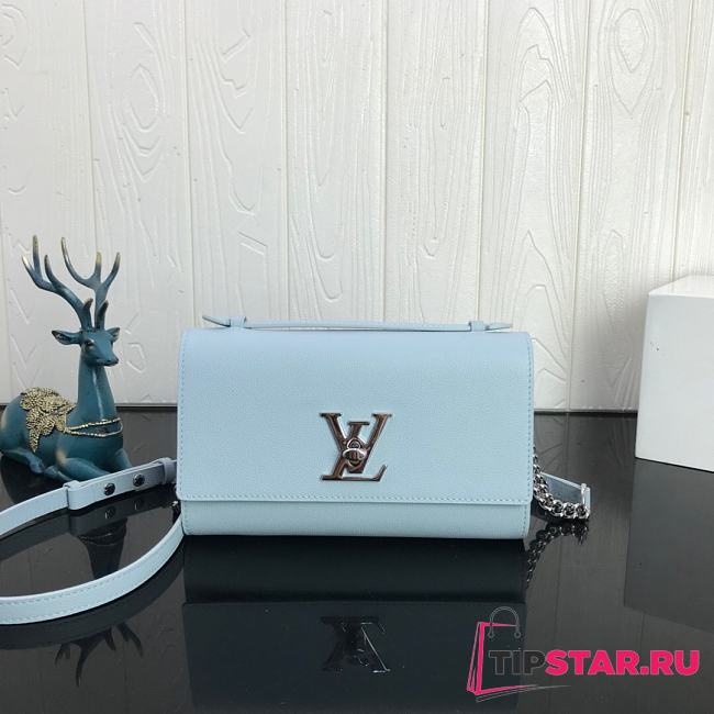 LV Lockme Clutch M56136 Blue  - 1