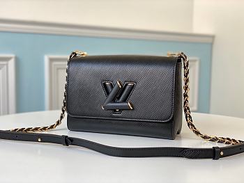 LV Twist MM Chain Bag in Epi Leather M50282 Black 
