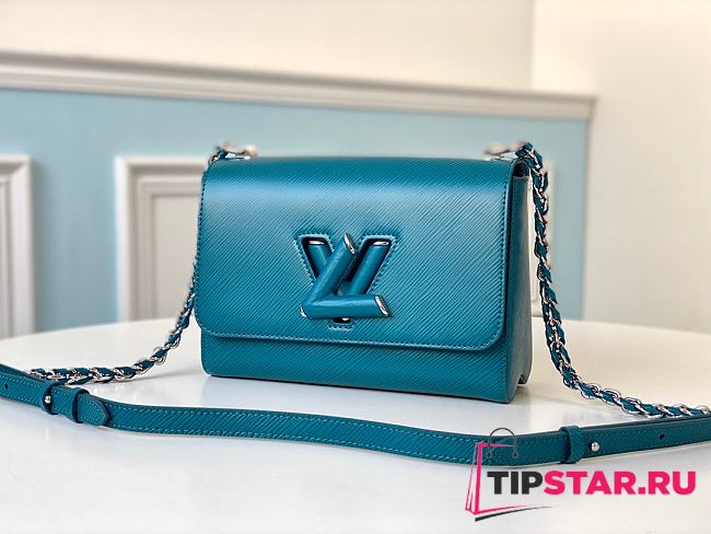 LV Twist MM Chain Bag in Epi Leather M50282 Blue  - 1