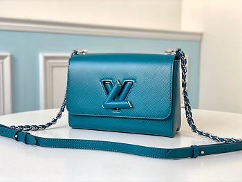 LV Twist MM Chain Bag in Epi Leather M50282 Blue 