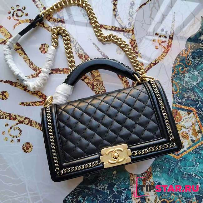 Chanel Original Single Bag Black Smooth Leather - 1
