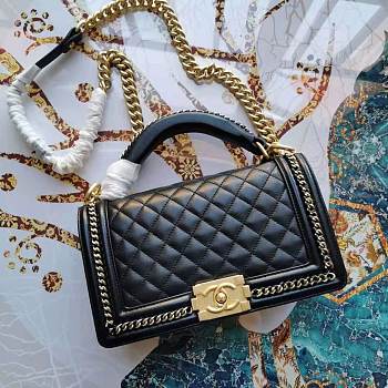 Chanel Original Single Bag Black Smooth Leather