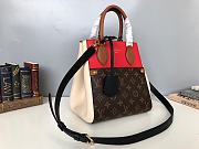 LV Fold Tote PM Monogram Canvas 45389 Red  - 5