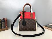 LV Fold Tote PM Monogram Canvas 45389 Red  - 1