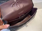 Chanel Classic Flap Bag Black Lambskin Silver Hardware Medium Size 25.5x15.5x6 cm - 4