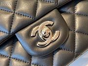 Chanel Classic Flap Bag Black Lambskin Silver Hardware Medium Size 25.5x15.5x6 cm - 6