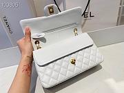 Chanel Medium Classic Double Flap Bag Lambskin Golden White A01112 - 4