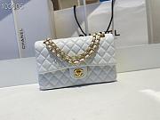 Chanel Medium Classic Double Flap Bag Lambskin Golden White A01112 - 1