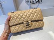 Chanel Medium Classic Double Flap Bag Beige Lambskin Silver Metal A01113  - 6