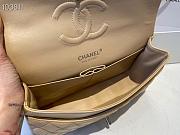 Chanel Medium Classic Double Flap Bag Beige Lambskin Silver Metal A01113  - 5