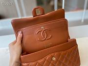 Chanel Medium Classic Double Flap Bag Brown Lambskin Golden Metal A01113  - 2