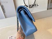 Chanel Medium Classic Double Flap Bag Blue Lambskin Golden Metal A01113  - 4