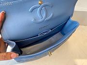 Chanel Medium Classic Double Flap Bag Blue Lambskin Golden Metal A01113  - 3