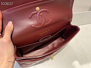 Chanel Medium Classic Double Flap Bag Bordeaux Red Lambskin Golden A01113  - 3